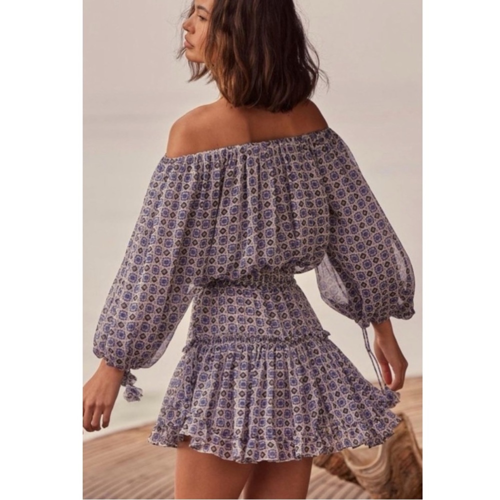 Misa Bohemian Zonia Mini Dress Size Small NWT Ruffles Flowy Summer Fairy Flirty - Picture 12 of 13